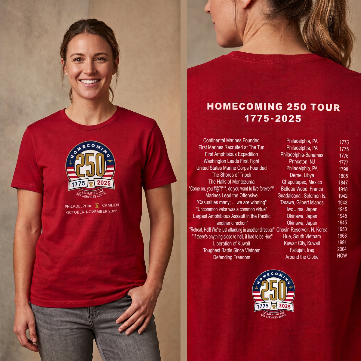 "Concert" Tee-Marine Corps CON-RED-1775