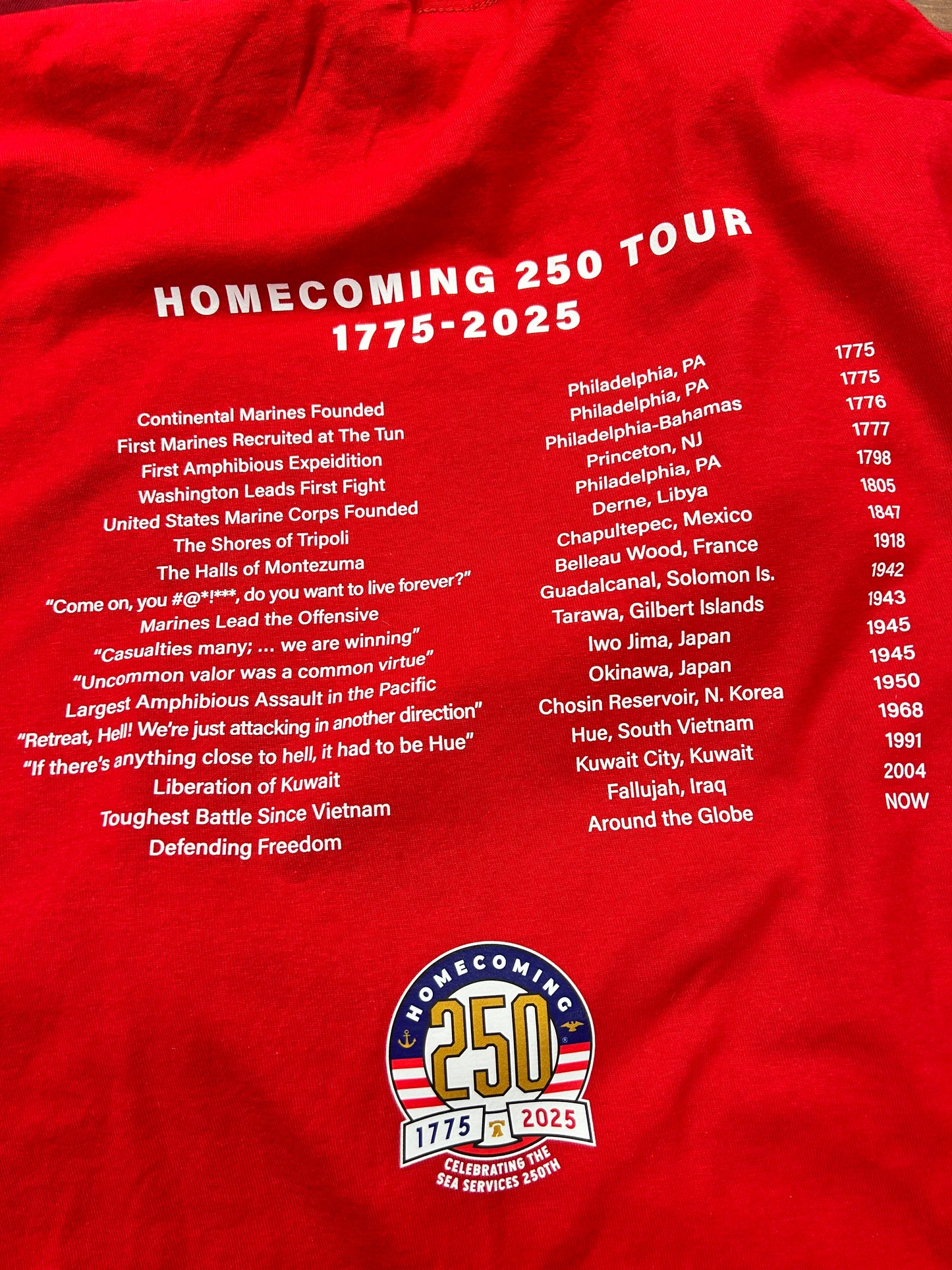 "Concert" Tee-Marine Corps CON-RED-1775