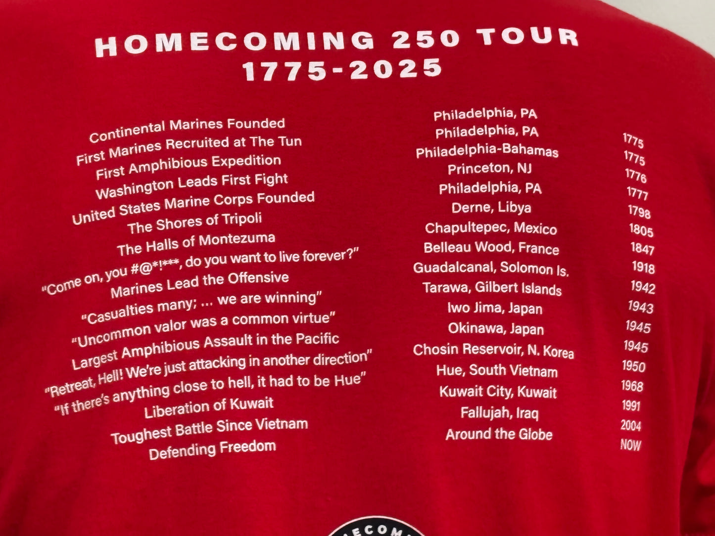 "Concert" Tee-Marine Corps CON-RED-1775