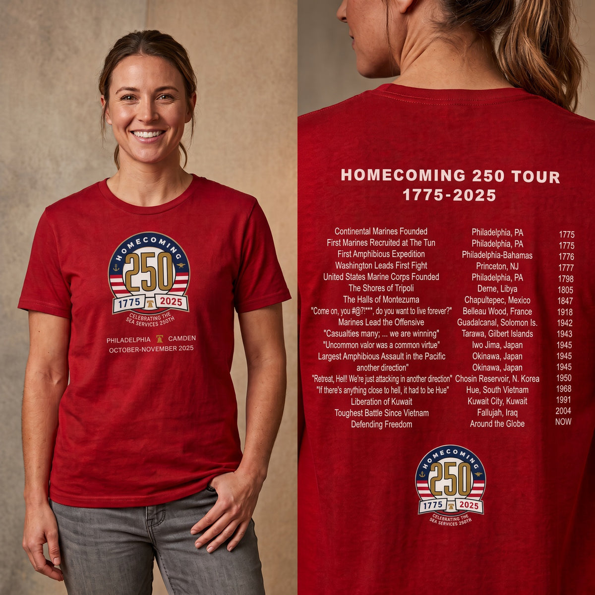 "Concert" Tee-Marine Corps CON-RED-1775