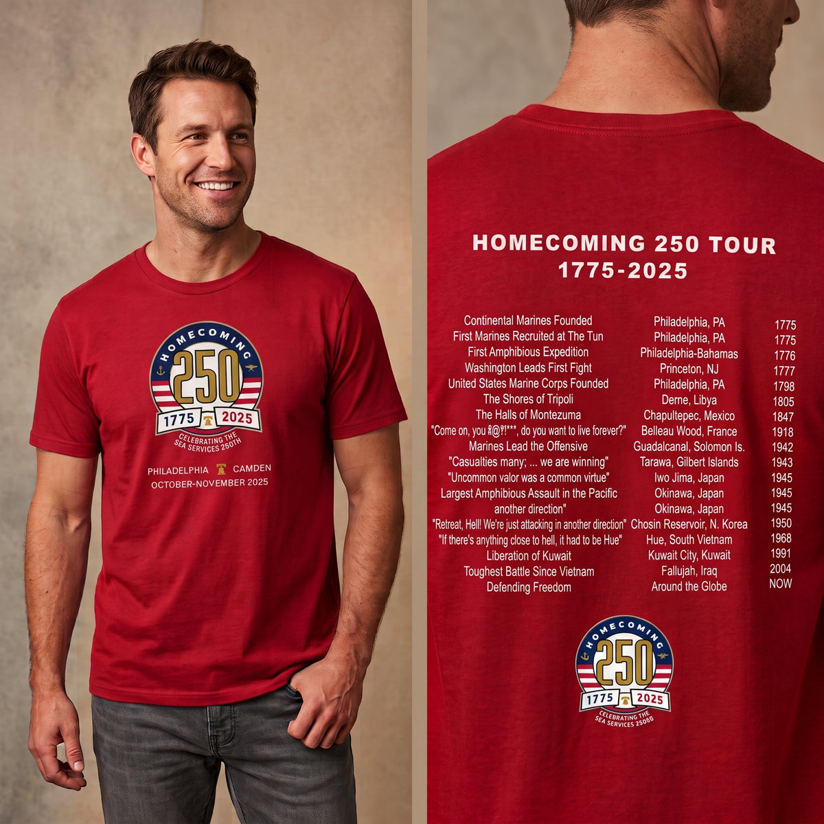 "Concert" Tee-Marine Corps CON-RED-1775